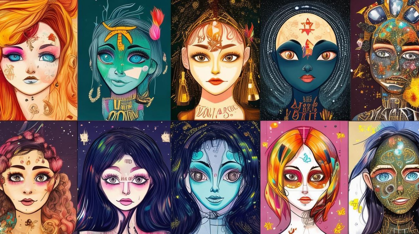 星座女头加文字