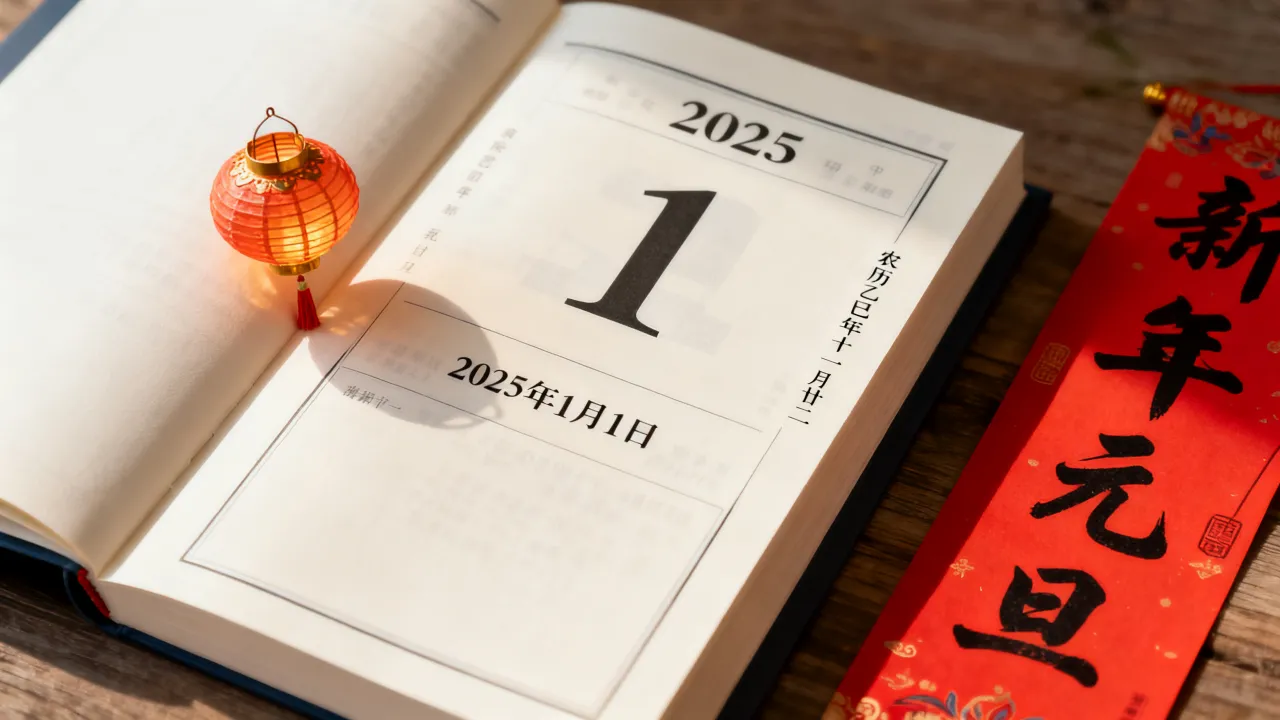 元旦是哪天阴历，2025年元旦农历日期几月几号