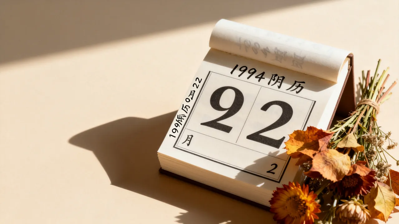 1994阴历9月22 1994阴历9月22