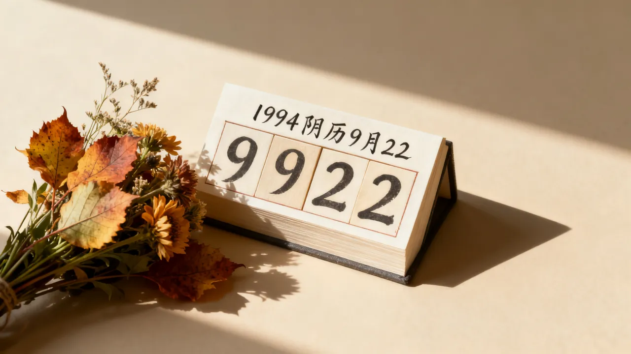1994阴历9月22 1994阴历9月22