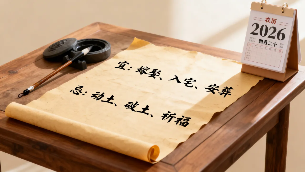 阴历4月20黄历宜忌是什么?2026年农历四月二十黄历查询 阴历4月20黄历宜忌是什么?2026年农历四月二十黄历查询