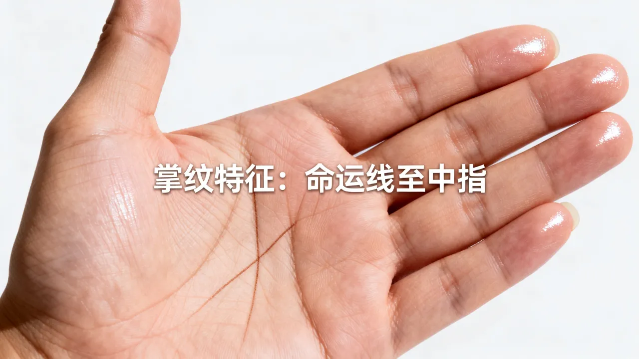 命运线直到中指 命运线直到中指