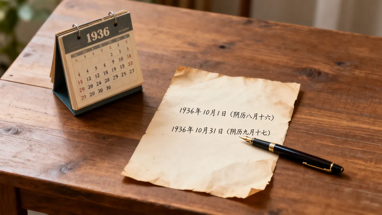 1936年10月阴历是几月几号,阴历十月对应公历哪一天 1936年10月阴历是几月几号,阴历十月对应公历哪一天