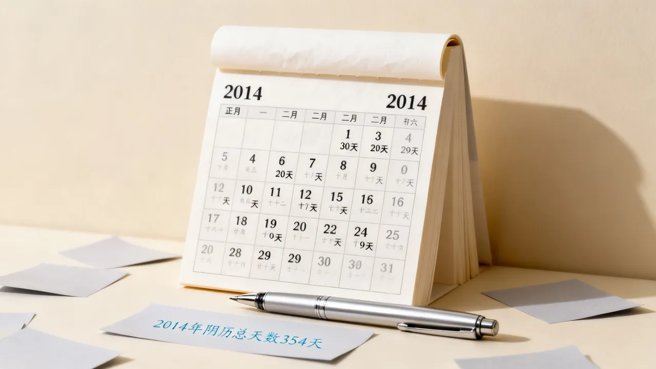 2014年阴历的天数 2014年阴历的天数