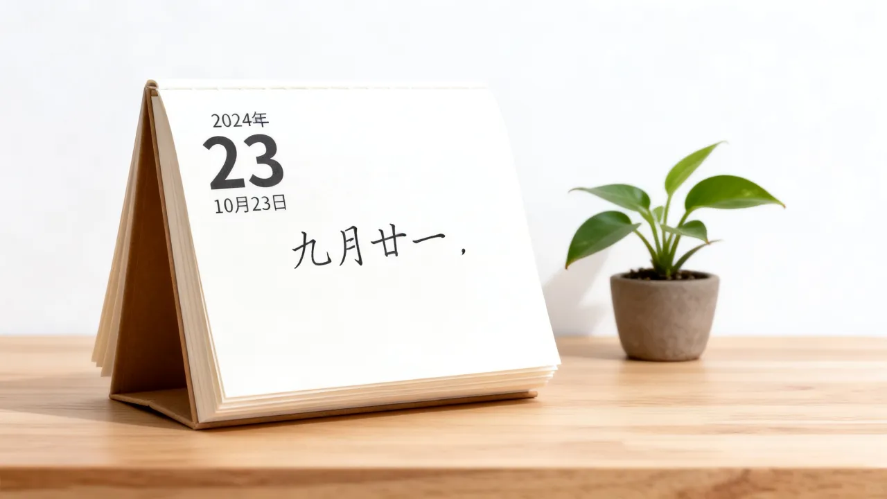 10月23阴历多少，2024年10月23日阴历是几月几号？