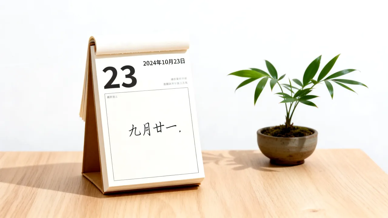 10月23阴历多少，2024年10月23日阴历是几月几号？
