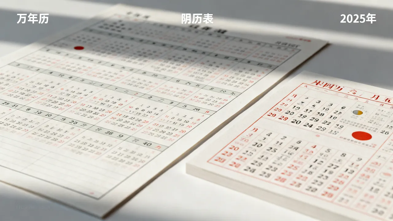 万年历和阴历表有什么区别,2025年万年历阴历查询表大全 万年历和阴历表有什么区别,2025年万年历阴历查询表大全