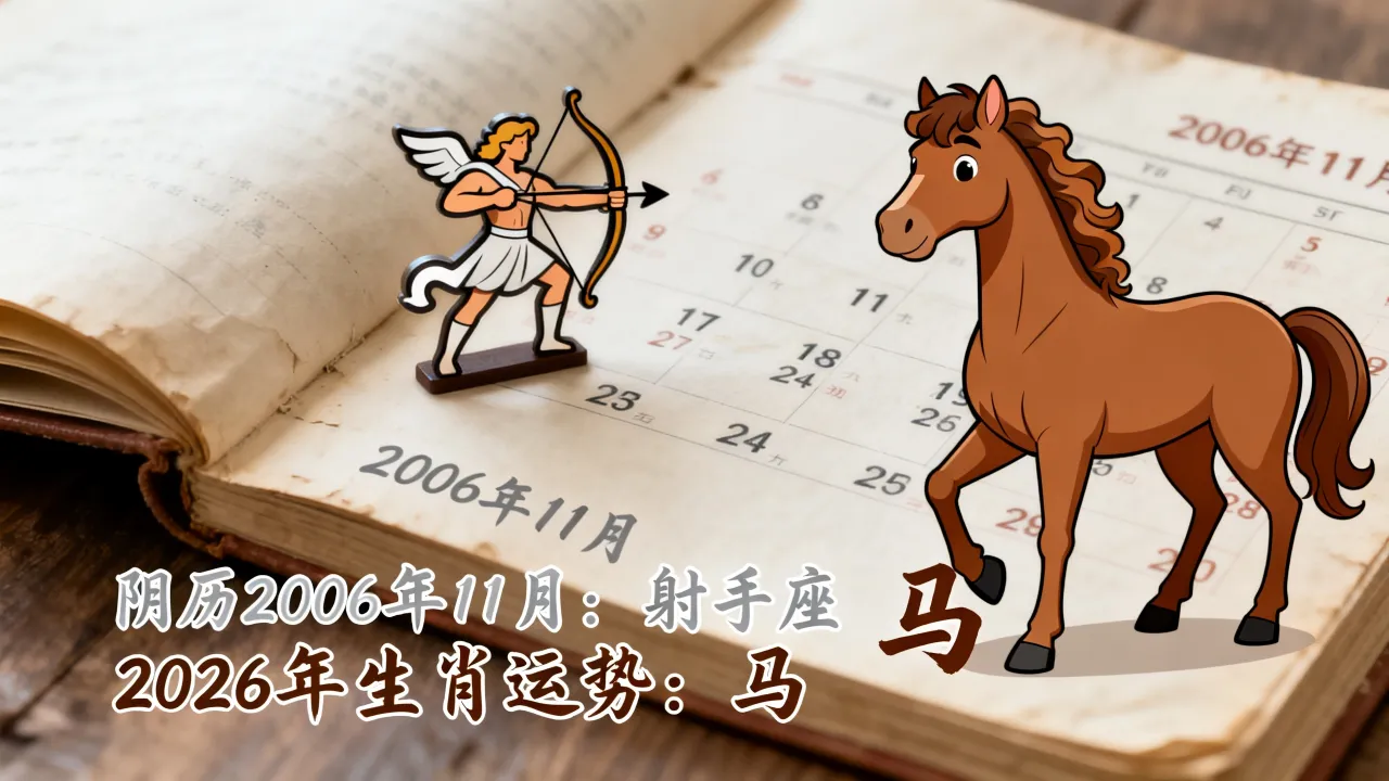 阴历2006年11月是什么星座，2026年属什么生肖运势如何