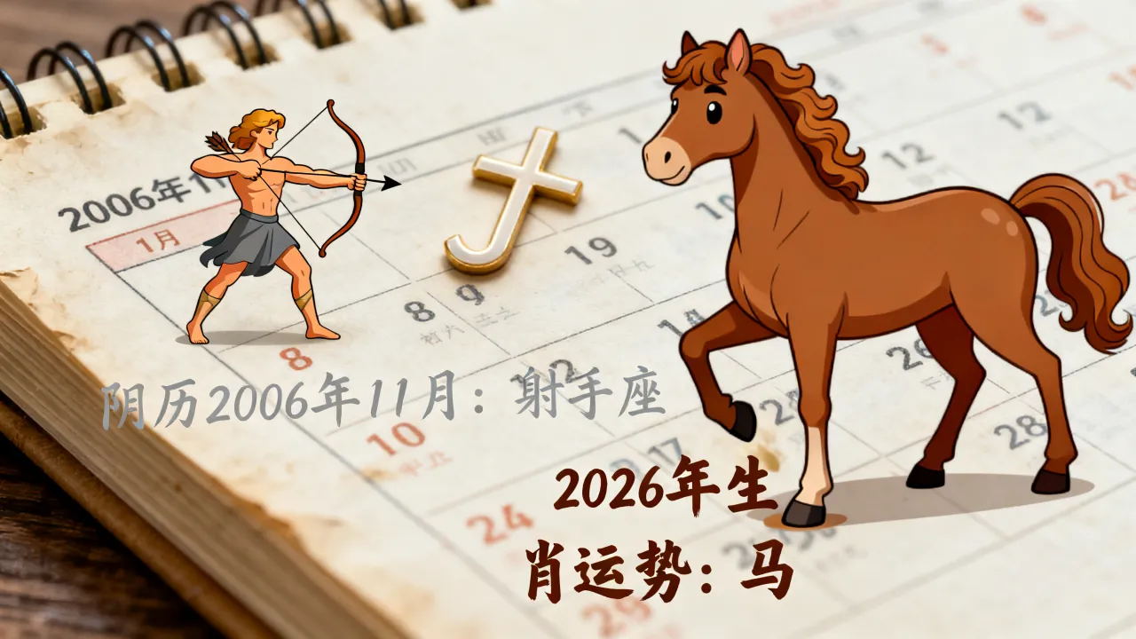 阴历2006年11月是什么星座，2026年属什么生肖运势如何
