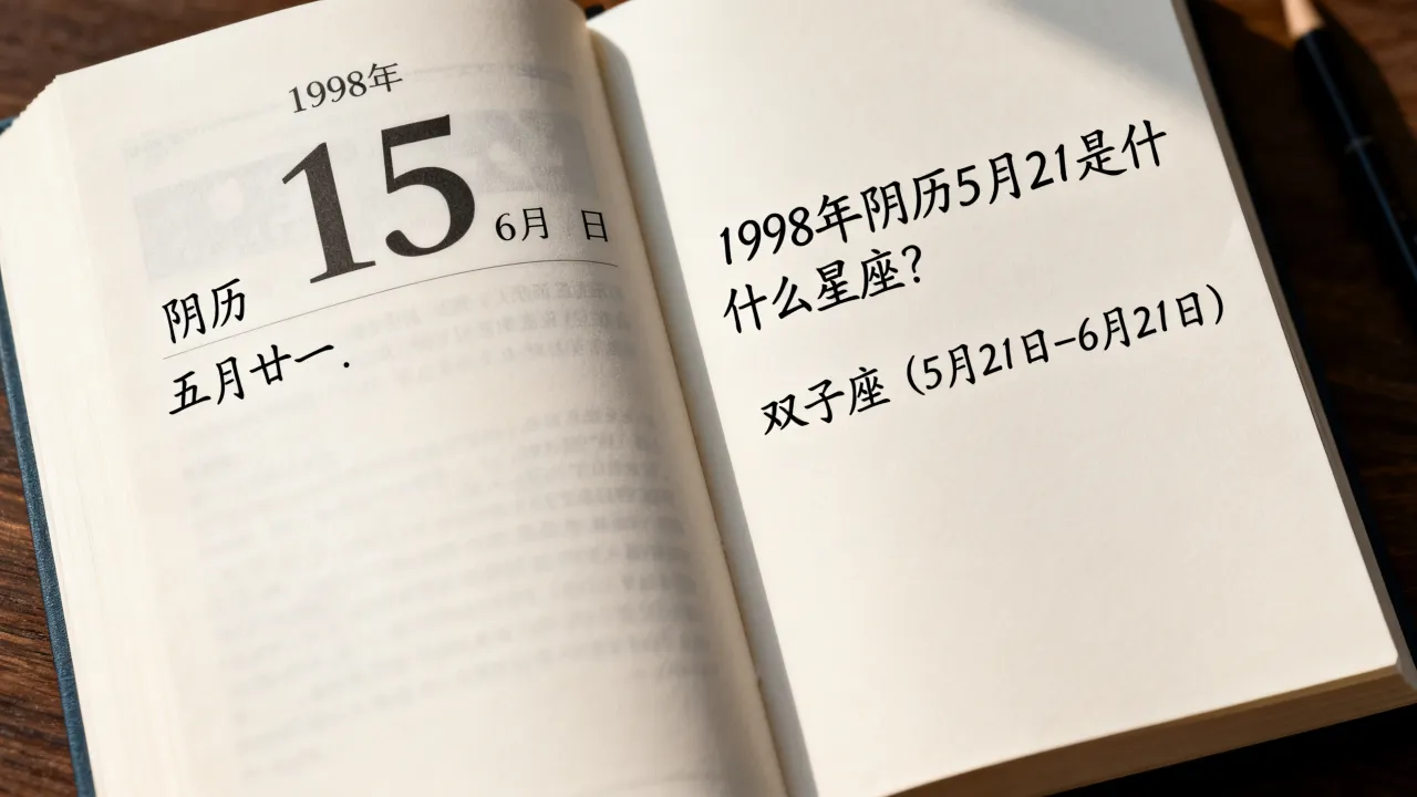 1998年阴历5月21是什么星座?,阴历五月廿一对应公历几号 1998年阴历5月21是什么星座?,阴历五月廿一对应公历几号