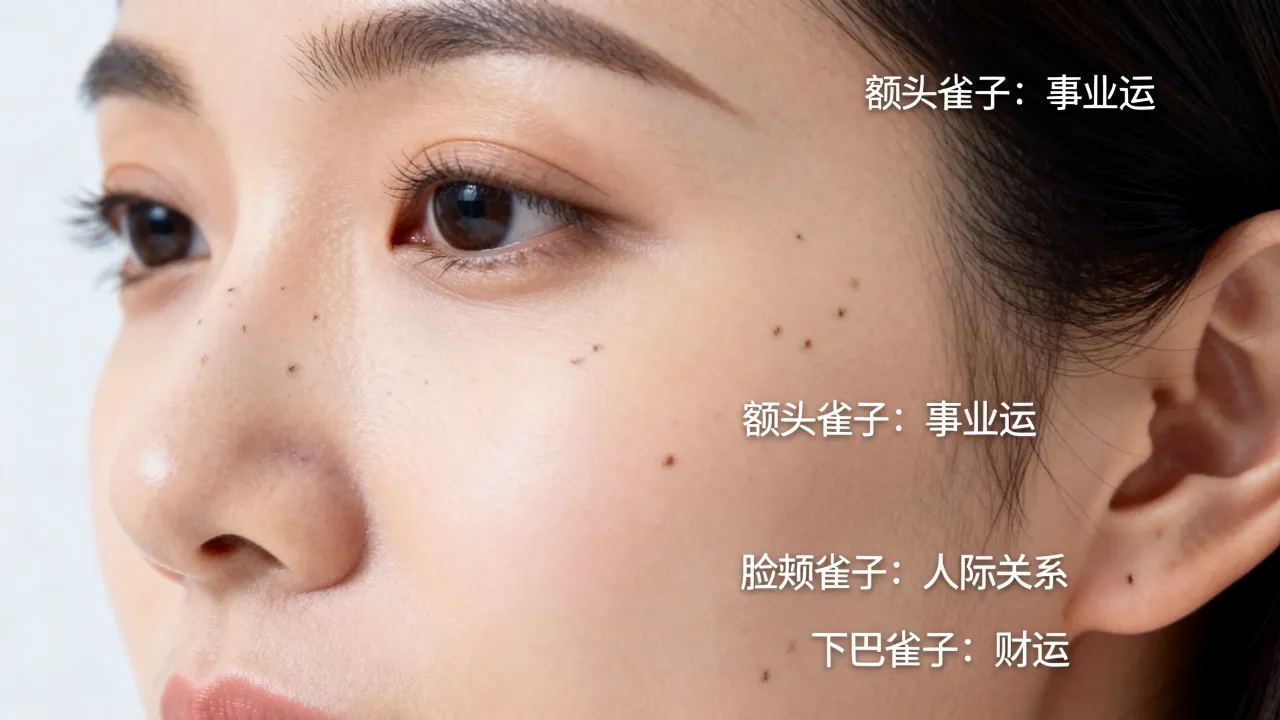 脸部有雀子命运好不好，脸上长雀子的命运图解
