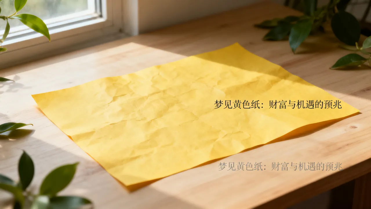 梦见黄色纸好不好，周公解梦梦见黄色纸是什么预兆？