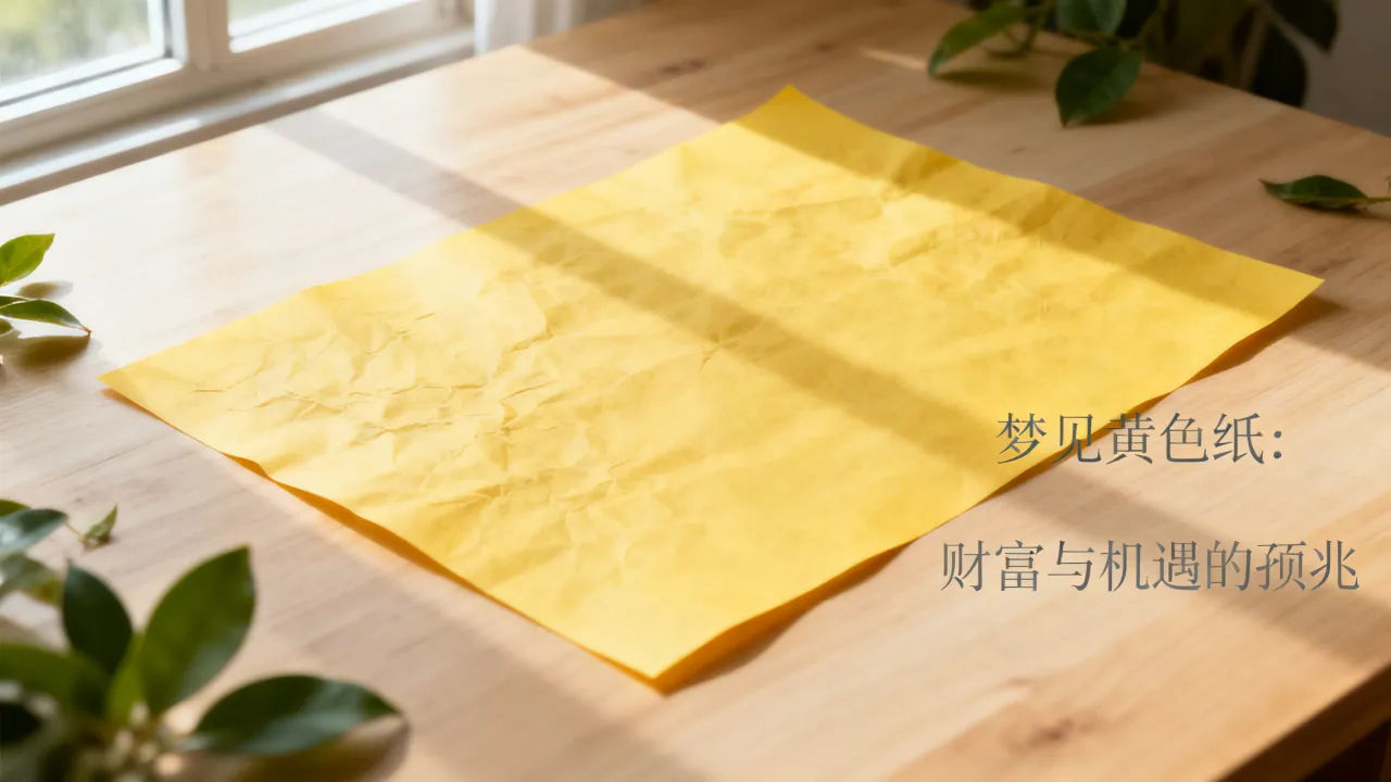 梦见黄色纸好不好，周公解梦梦见黄色纸是什么预兆？