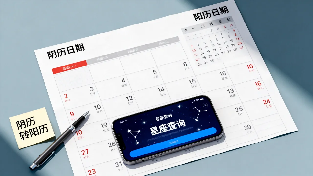 阴历生日怎么转阳历查星座，农历换算公历星座查询？
