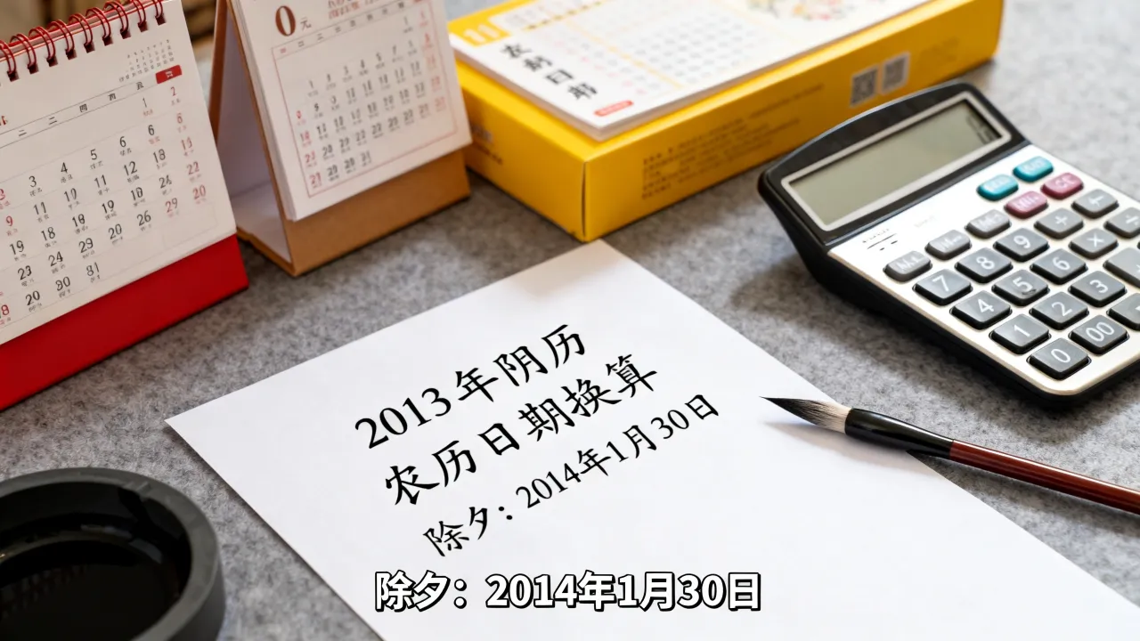 2013年阴历是多少，怎么换算成农历日期，哪一天是除夕？