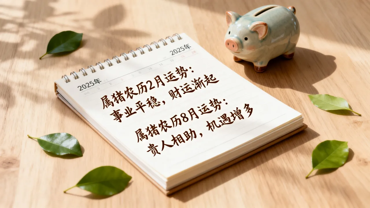 属猪农历2月份运势如何？属猪农历8月份的运势好不好，属猪2025年每月运程详解
