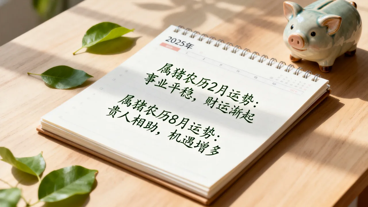 属猪农历2月份运势如何？属猪农历8月份的运势好不好，属猪2025年每月运程详解