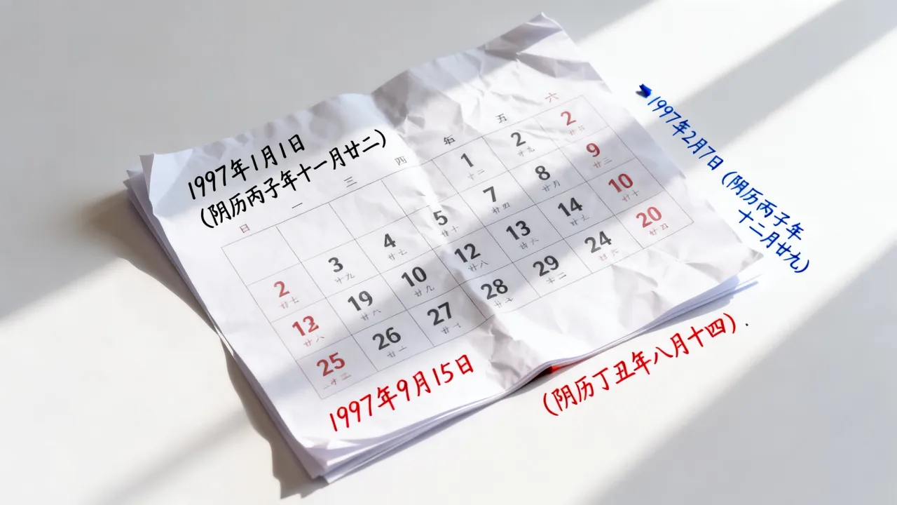 1997年阴历阳历对照表是什么,农历公历转换查询 1997年阴历阳历对照表是什么,农历公历转换查询