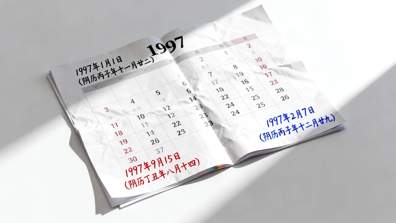 1997年阴历阳历对照表是什么,农历公历转换查询 1997年阴历阳历对照表是什么,农历公历转换查询