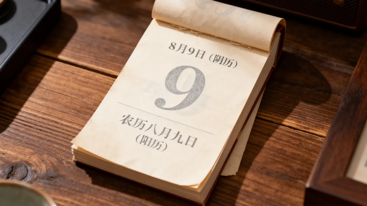 8月9的阴历是几月几号,农历八月九日对应阳历哪天 8月9的阴历是几月几号,农历八月九日对应阳历哪天