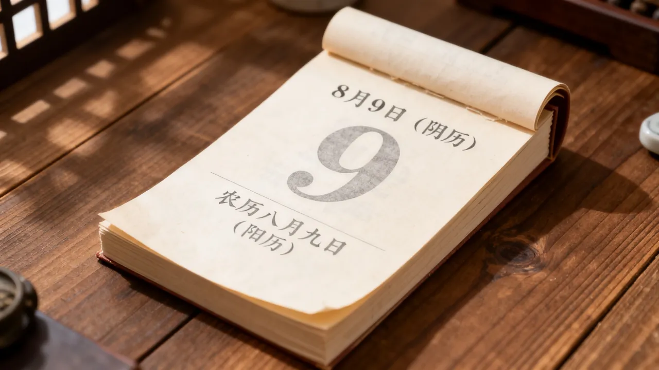 8月9的阴历是几月几号,农历八月九日对应阳历哪天 8月9的阴历是几月几号,农历八月九日对应阳历哪天