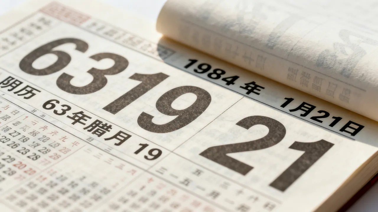 阴历63年腊月19是几号，阴历63年腊月19对应的公历日期？