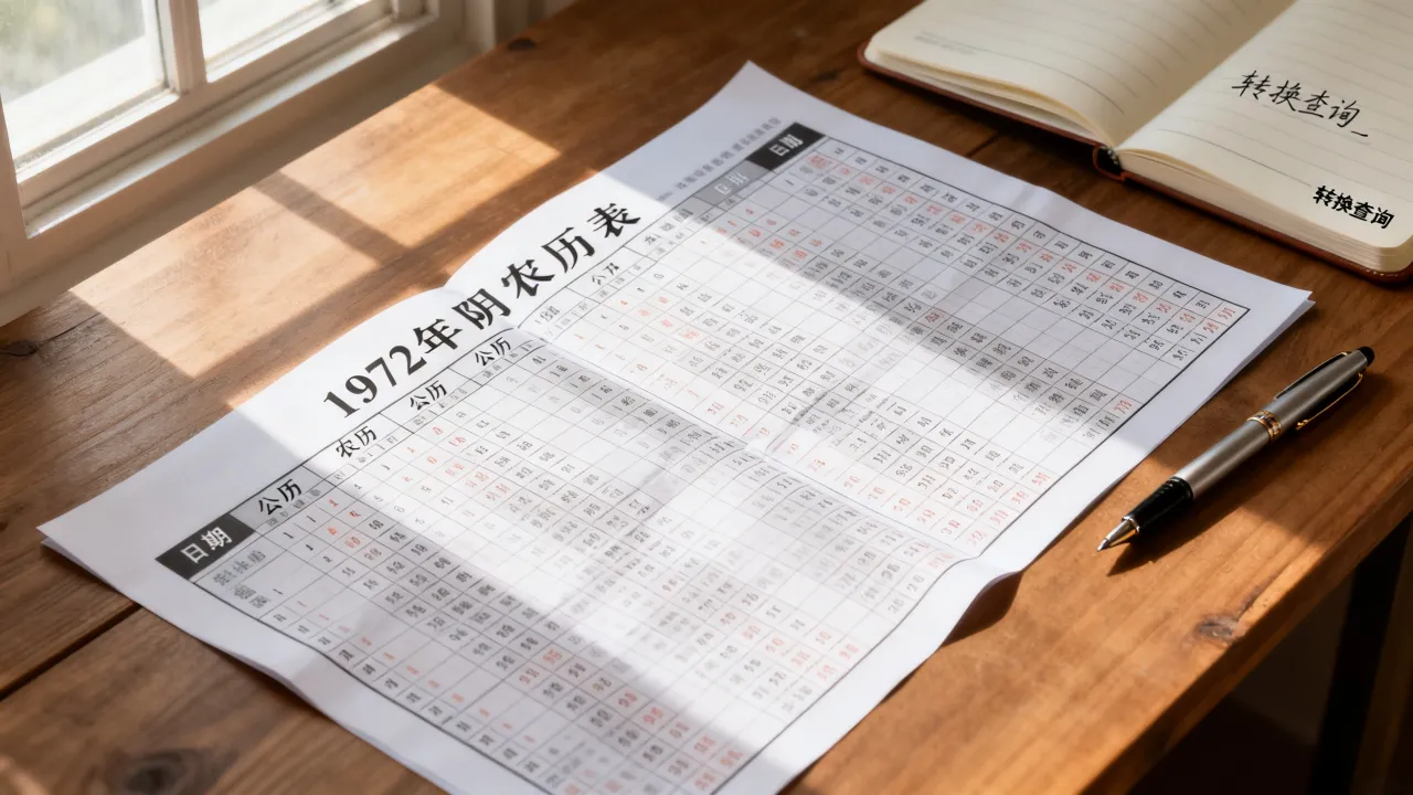 1972年阴历阳历表怎么查?农历公历转换查询对照 1972年阴历阳历表怎么查?农历公历转换查询对照