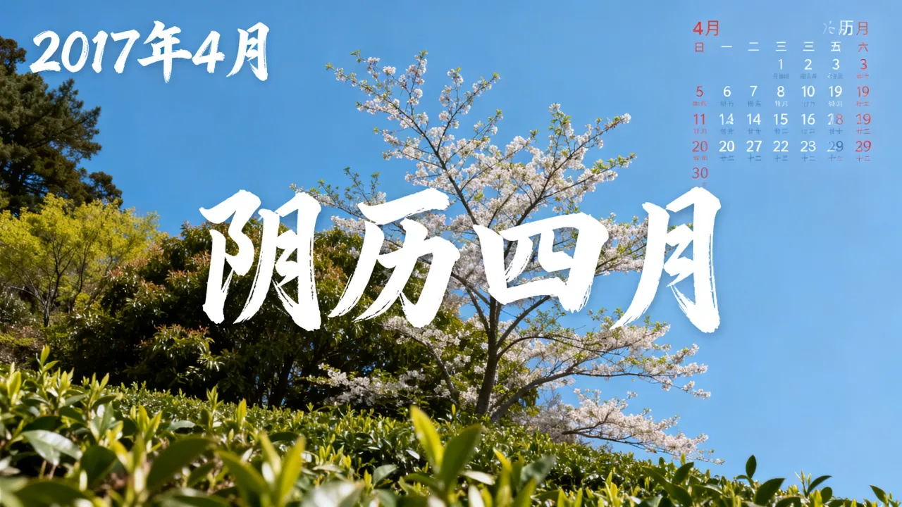 2017年4月份阴历是什么时候,阴历四月对应公历哪一天 2017年4月份阴历是什么时候,阴历四月对应公历哪一天