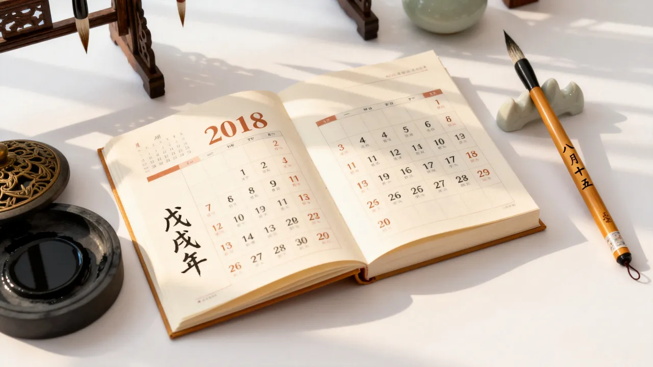 日历2018阴历多少月？农历对照查询