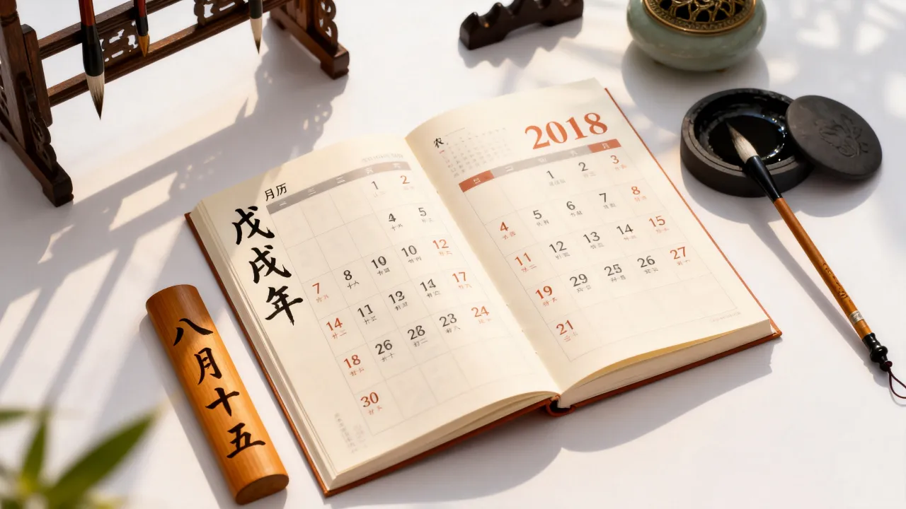 日历2018阴历多少月？农历对照查询