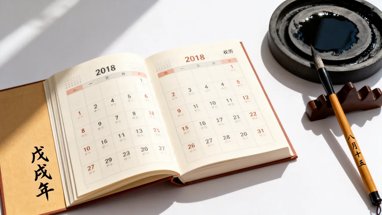日历2018阴历多少月？农历对照查询