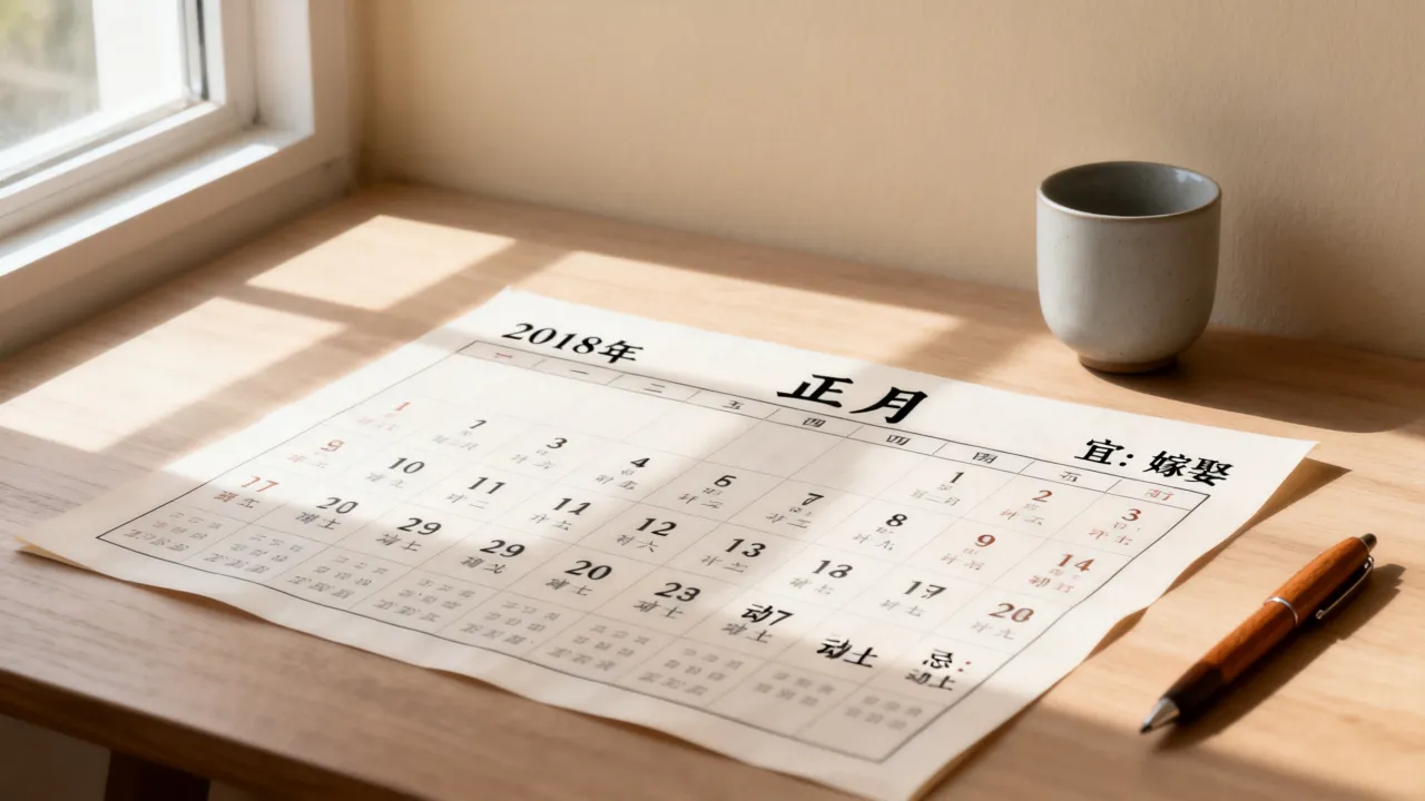 2018阴历表查宜