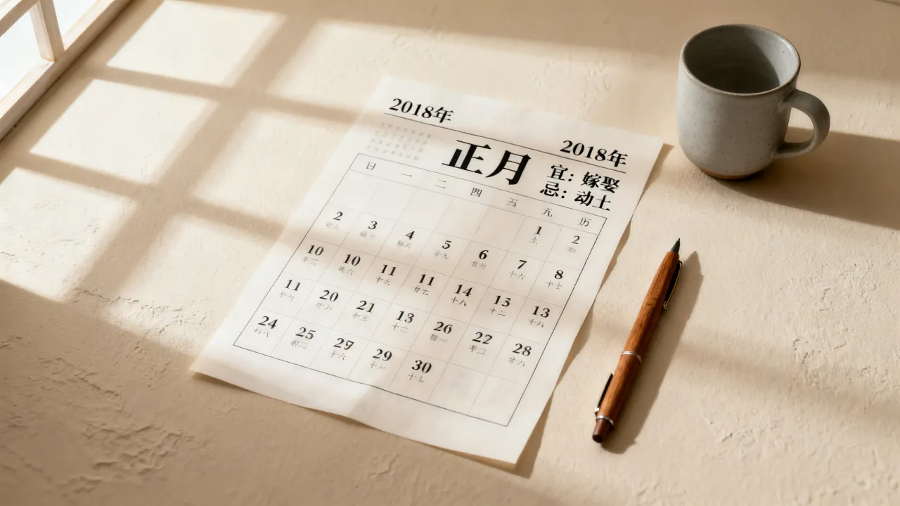 2018阴历表查宜