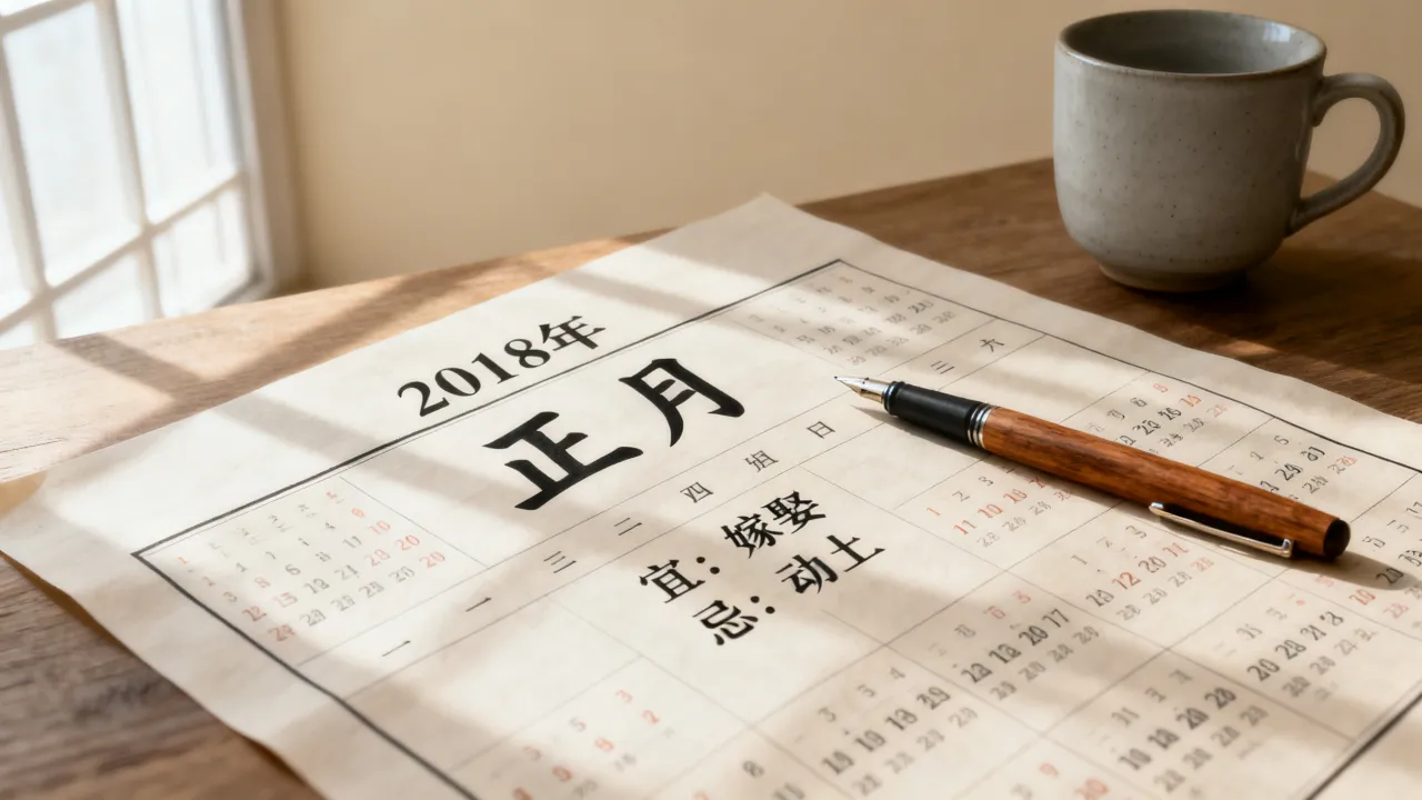 2018阴历表查宜