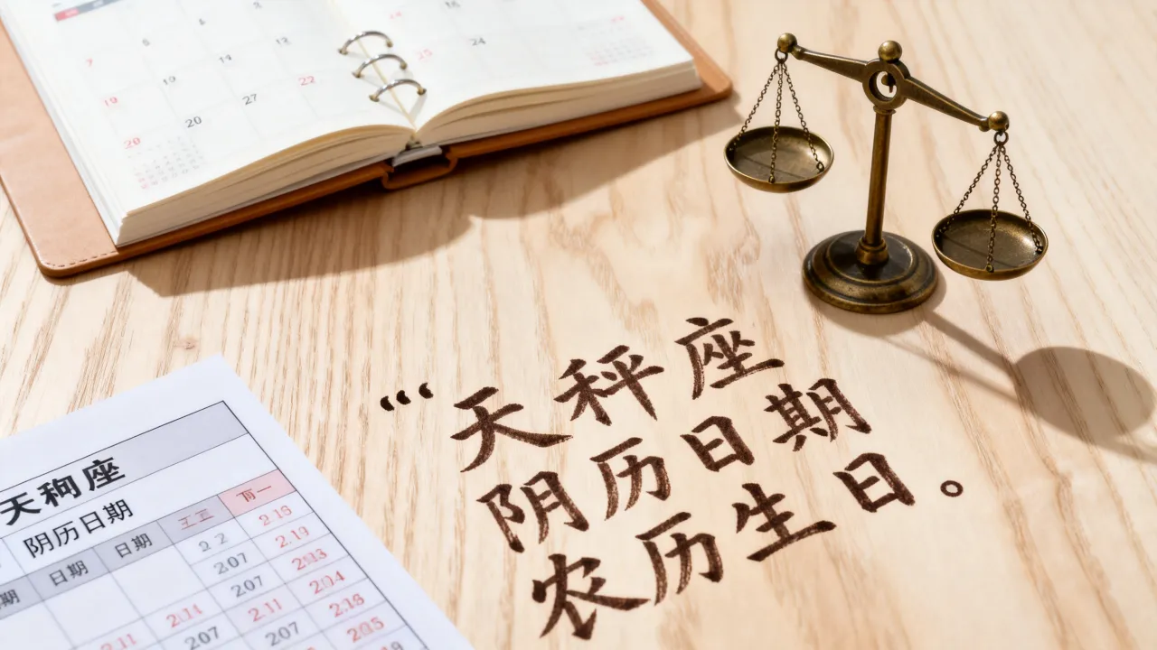 天秤座阴历是几月几日？星座农历生日查询表