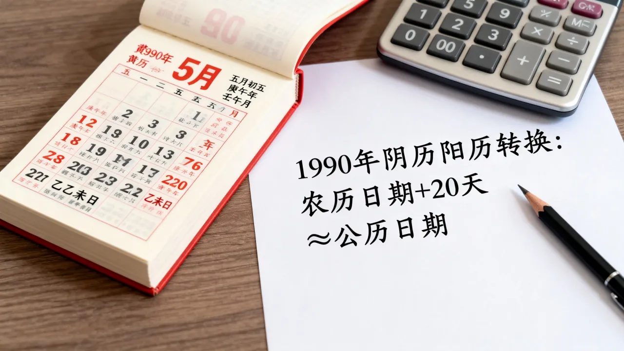 1990年阴历阳历转换怎么算？农历公历对应日期查询