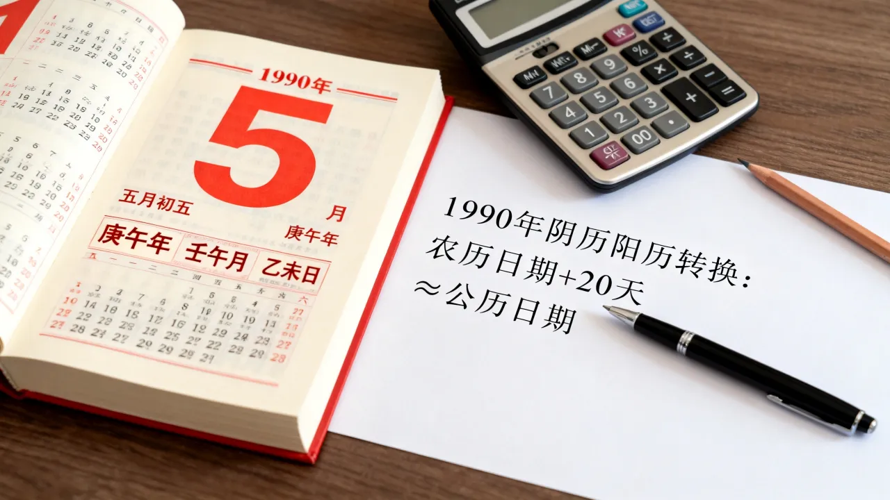 1990年阴历阳历转换怎么算？农历公历对应日期查询