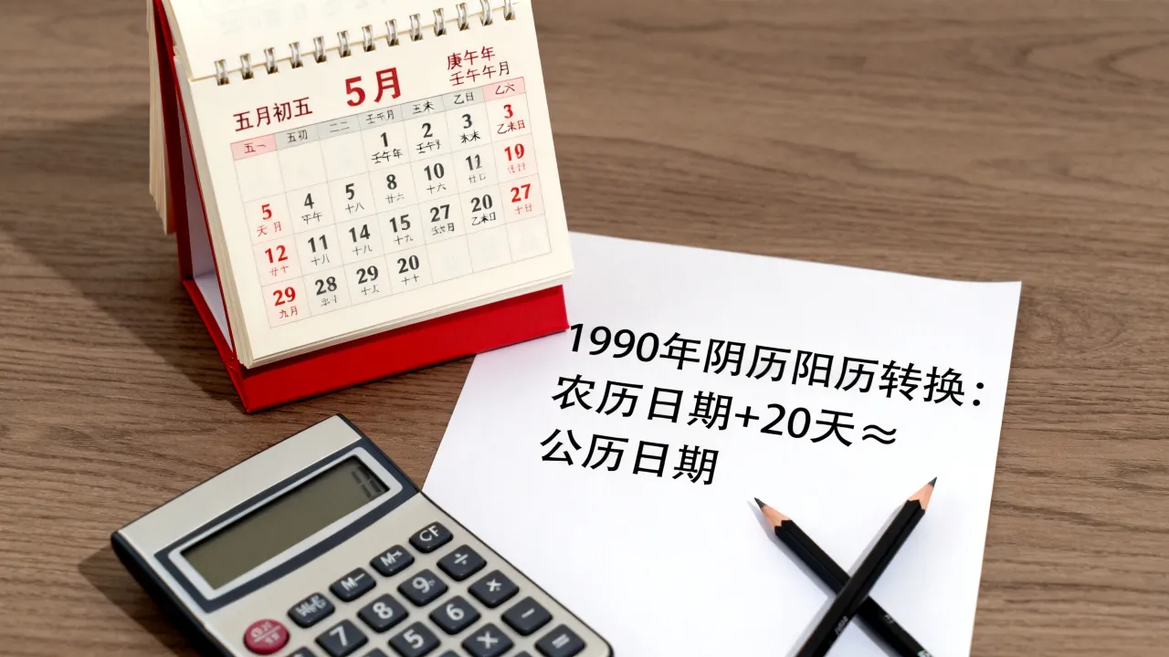 1990年阴历阳历转换怎么算？农历公历对应日期查询