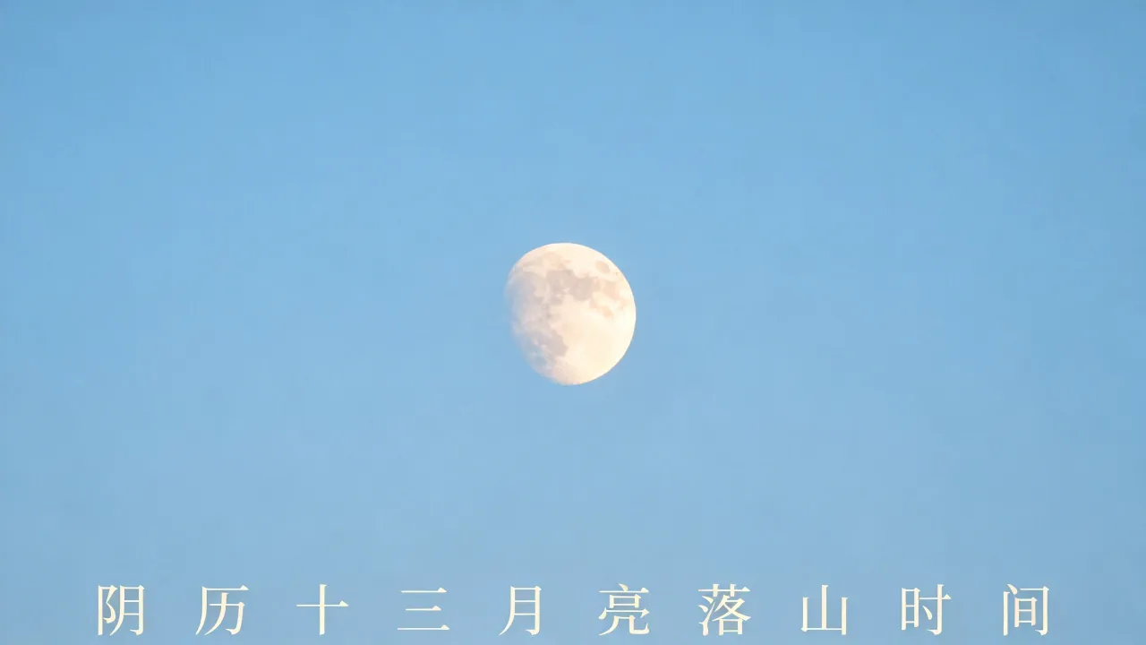阴历十三月亮几点落山？月亮落下时间怎么看