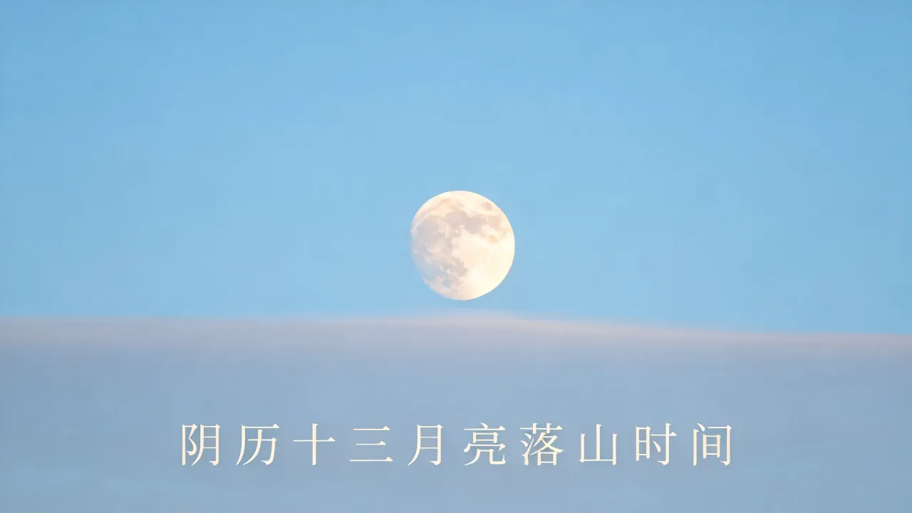 阴历十三月亮几点落山？月亮落下时间怎么看