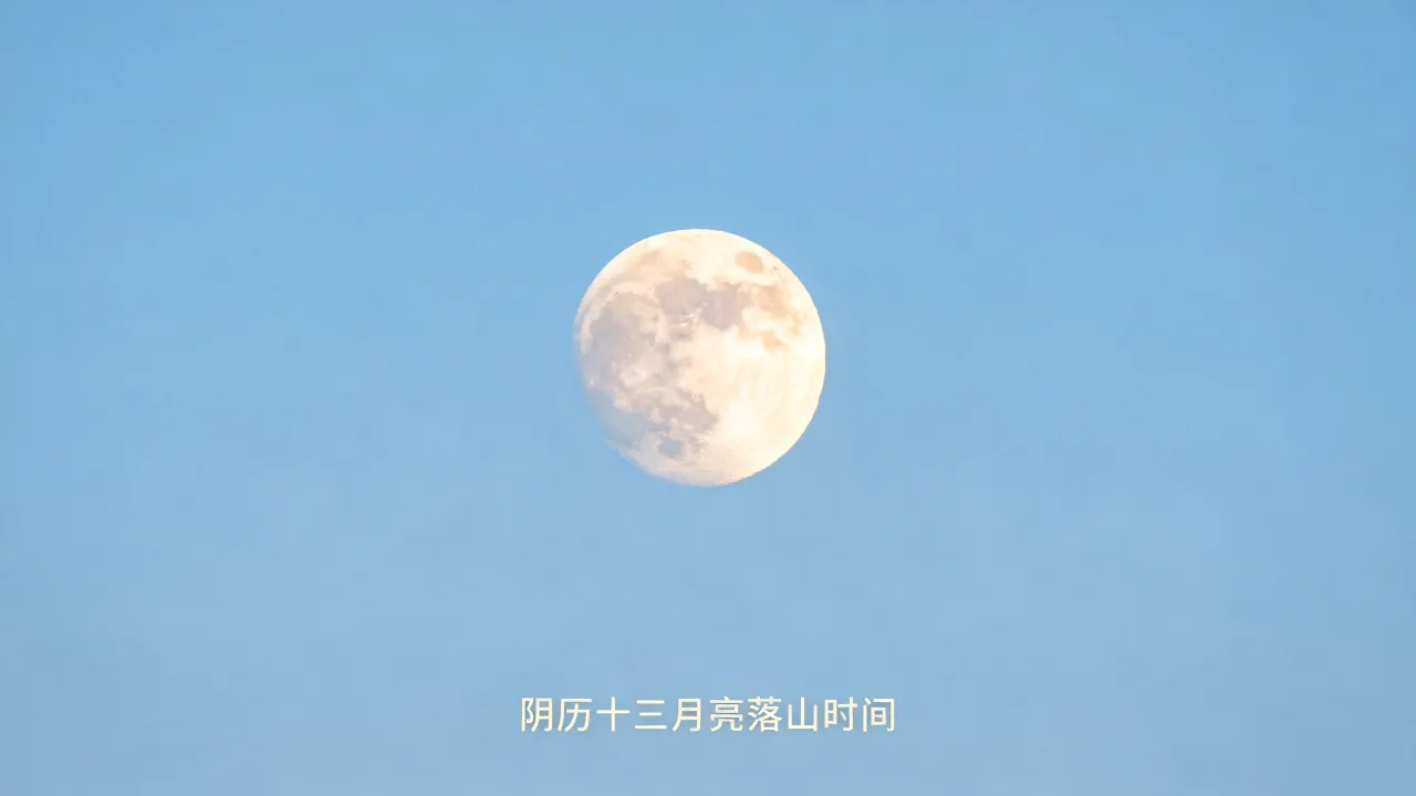 阴历十三月亮几点落山？月亮落下时间怎么看