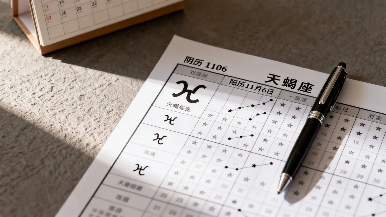 阴历1106是什么星座，阴历阳历星座对照表怎么看