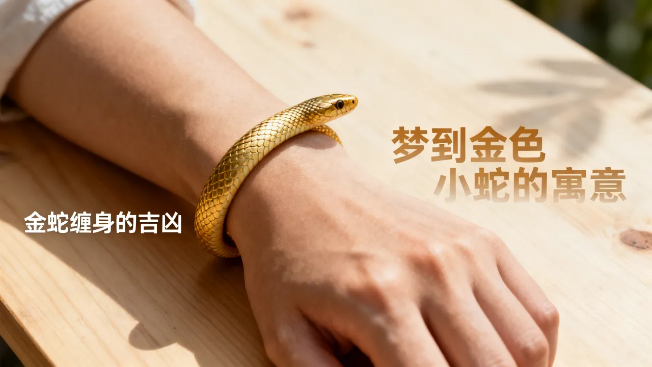 梦到金色的小蛇有什么寓意吗，梦见金蛇缠身是吉是凶