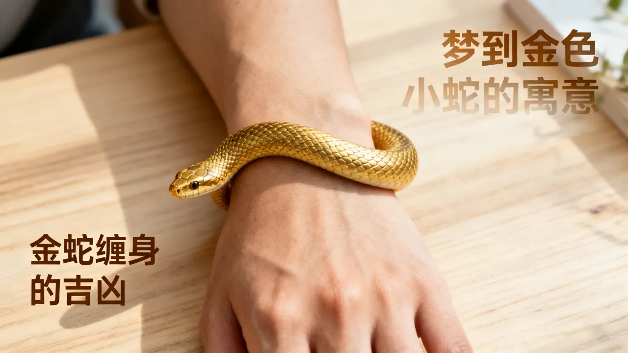 梦到金色的小蛇有什么寓意吗，梦见金蛇缠身是吉是凶