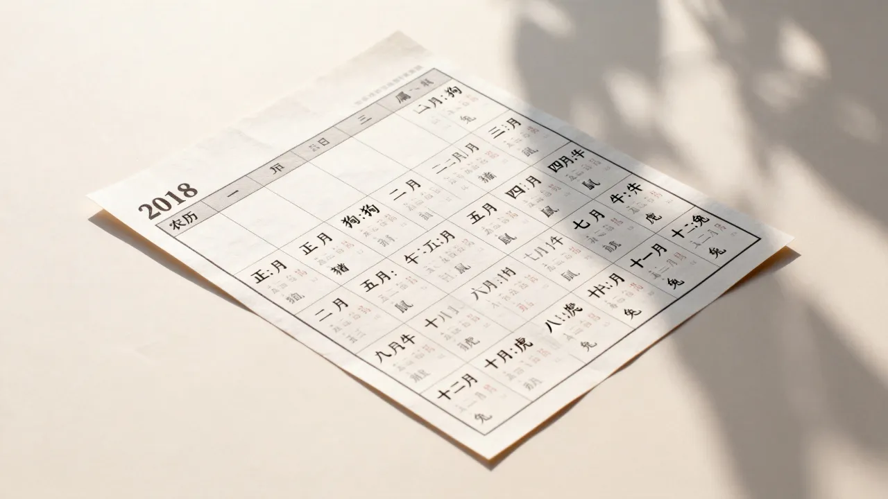 2018年农历月份属相表怎么看？2018农历每日属相查询