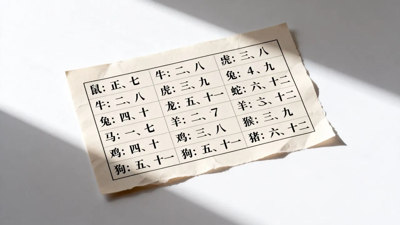 属相农历犯月表 农历犯月份的口诀 属相农历犯月表 农历犯月份的口诀