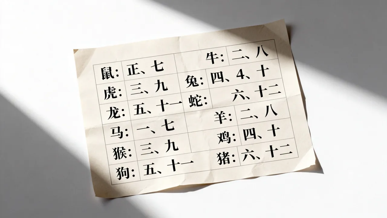 属相农历犯月表 农历犯月份的口诀 属相农历犯月表 农历犯月份的口诀