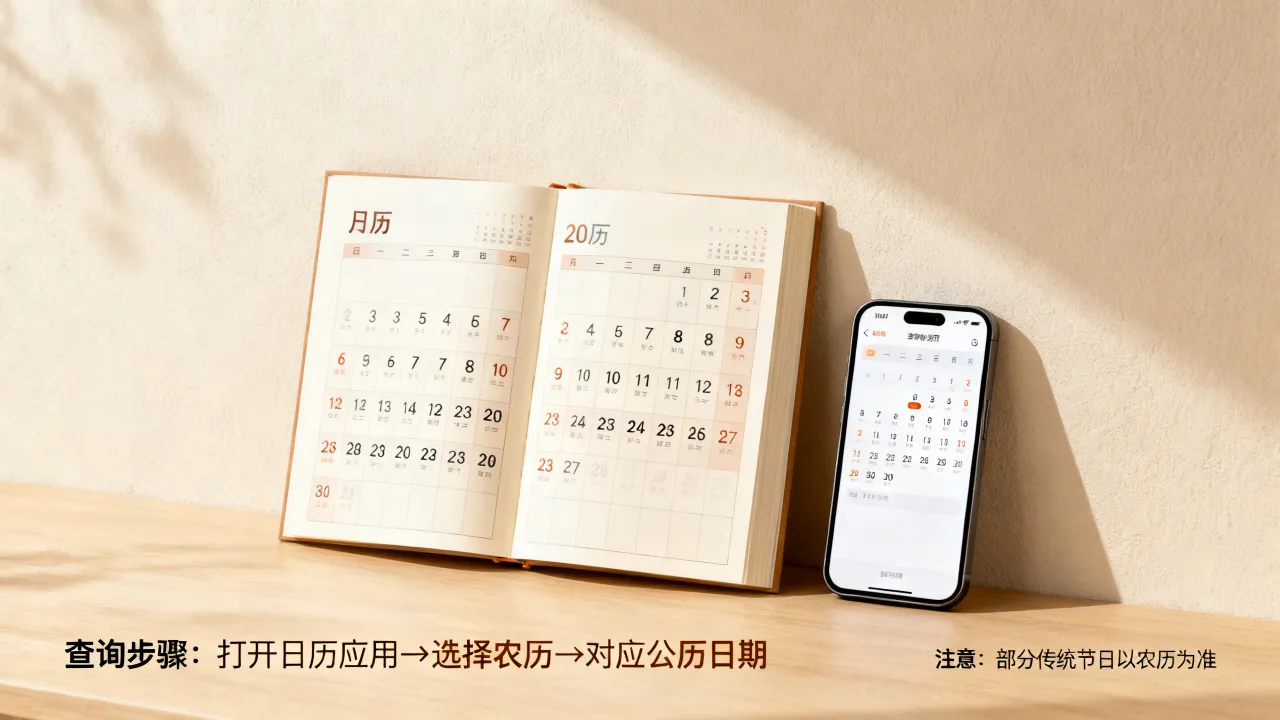 农历日阴历是多少，怎么查农历对应的公历日期？