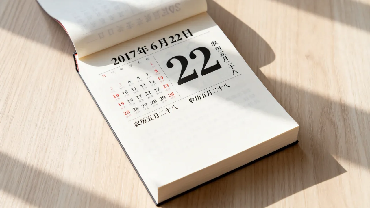 2017阴历5月28是几月几号？农历五月二十八，阳历对应日期