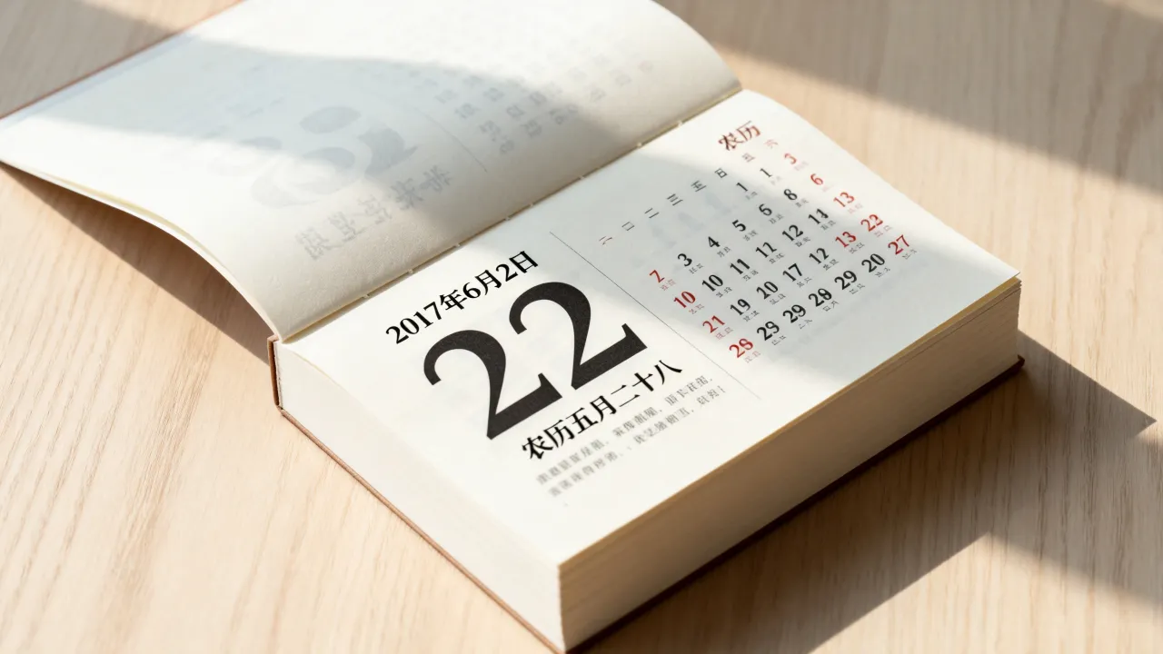 2017阴历5月28是几月几号？农历五月二十八，阳历对应日期